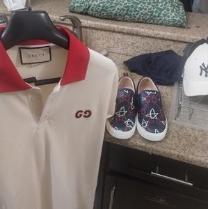 I bought these two together authentic Gucci shirt extra large Gucci sneakers 9